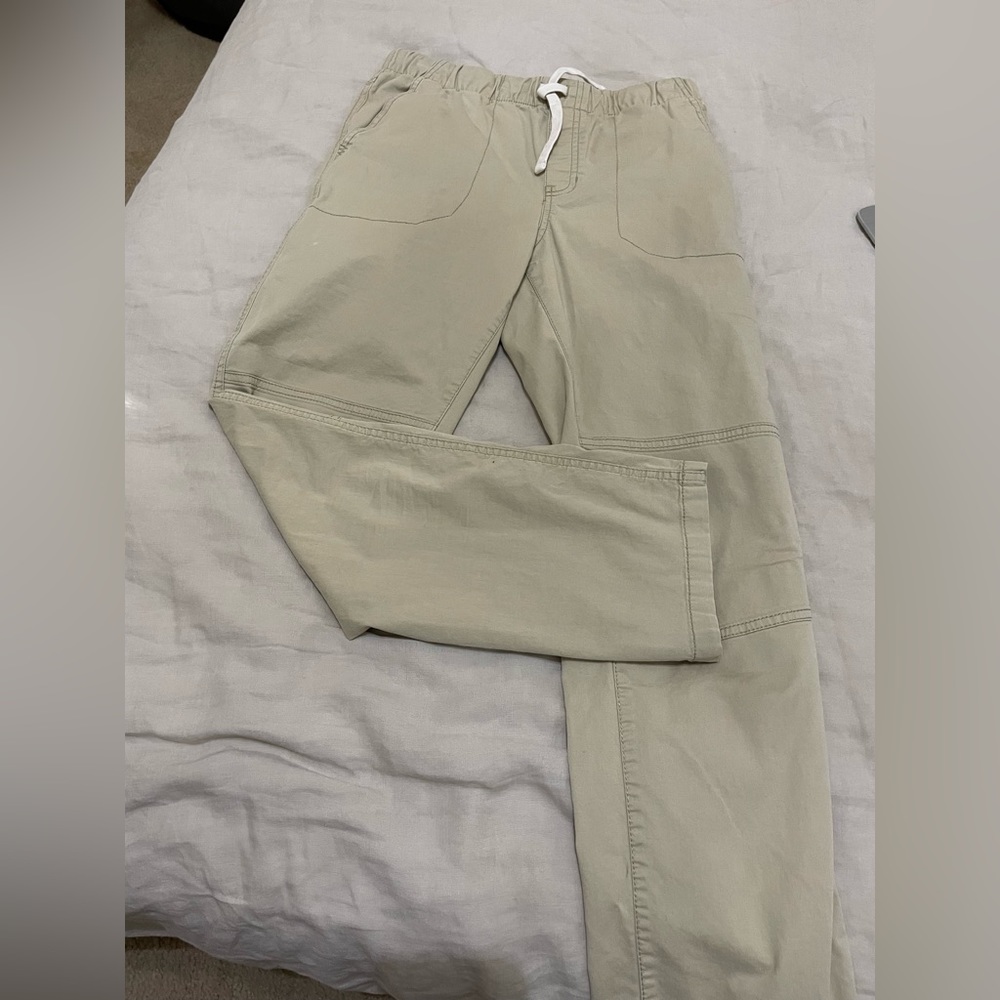 Khaki drawstring pants